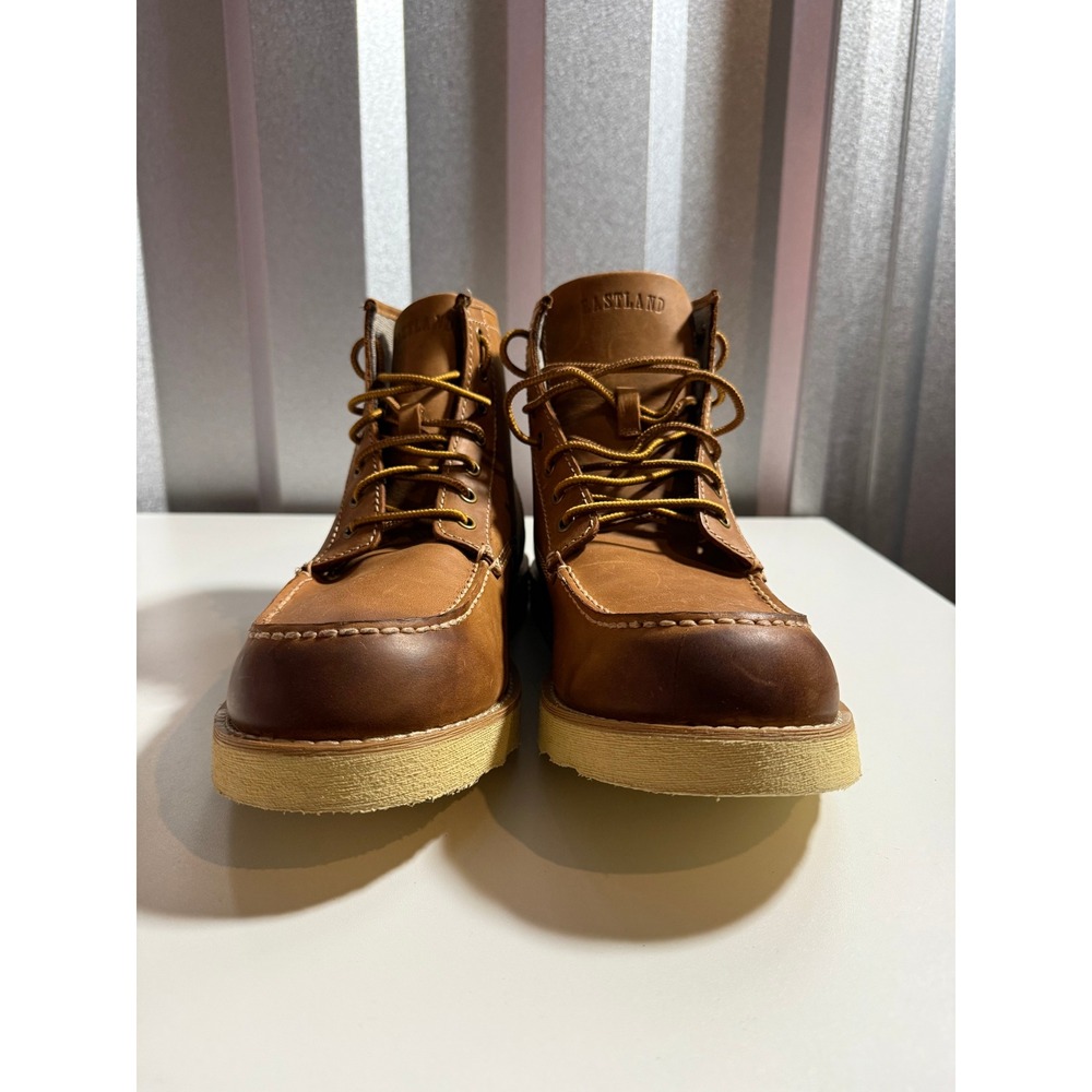 Eastland Loomis Men's‎ Brown Leather Lace Up Moc Toe Work Boots Size 11.5